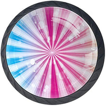 Arcobaleno colorato Sunburst Pomelli per Porta Set di 4 Pomelli per Mobili Manopole per Cassetti Cucina Armadio Vetro