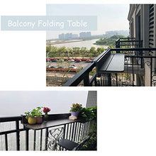 HRXQ Tavolo da Balcone Sospeso a Parete Pieghevole, Tavolo da Parete Pieghevole da Appendere Tavolo da Ringhiera Regolabile (Colore: caffè, Dimensioni: 4 Dimensioni)