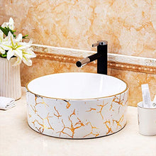 William 337 WYZ Controsoffitto Lavandino Lavabo, Ceramica Rotonda Guardaroba Wash Stand lavandino del Bagno (40x15.5cm) Room
