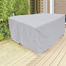 ZGQ Copertura Tavolo Esterno 140x140x90cm, Telo Copri per Mobili da Giardino, 420D Oxford Tessuto Impermeabili Copri Rettangolare, Arredo Esterno Copritavolo, Antivento UV, Antipolveretelo Protettivo