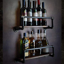 Portabottiglie modello pipeline portabottiglie da parete portabottiglie portabottiglie portabottiglie portabottiglie retrò stile industriale a parete / 80x12x15cm