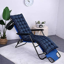 eewopjkj Cuscino per Lettino Supporto per Schienale Alto Addensare Cuscino per Sedia Relax Extra-Large Cuscino reclinabile Cuscini per Sedia a Dondolo Cuscini da Giardino-Navy-b 48x155cm