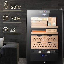Armadio per Sigari Elettronico Intelligente Umidificatore A Temperatura E umidità Costanti Armadio per Umidificazione dei Sigari Domestici Mensola in Legno di Cedro