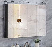 CDFCB Combinazione di armadietti da Bagno Combinazione di armadietti per lavabo semplici con specchietti da Bagno (Colore: Nero Dimensioni: 50x60x48cm)