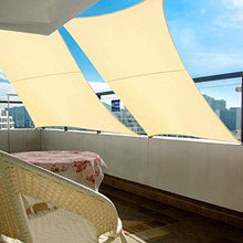 Mioke Tenda da Vela Parasole Ombreggiante Rettangolare 2 x 3m Impermeabile per Terrazza Campeggio Giardino Esterno (Beige)