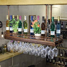 YWYW Porta Bicchiere da Vino portabottiglie Americano retrò da Appendere Porta Calice Creativo invertito (Dimensioni: L100 * W27CM)