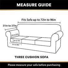 LINGKY Fodera per Divano in Velluto con 2 Fodere per Cuscino Separate, Protezione per Mobili Antiscivolo Ultra Morbida in Peluche Antiscivolo con Fondo Elastico (Taupe,3 posti(173-229 cm))