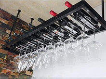 L.TSN Portabottiglie Europeo Portabicchieri in Ferro battuto Portabicchieri da Appendere Creativo Portabottiglie a soffitto Facile da installare (Dimensioni: 80 * 30 cm)