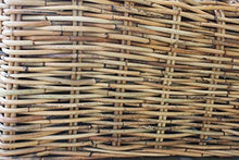 Milani Home s.r.l.s. Divano da Giardino 2 Posti Completo di Cuscino Intreccio in Rattan Naturale