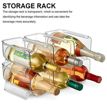 Jackallo Portabottiglie impilabile, portabottiglie per Vino Trasparente Portabottiglie in plastica impilabile per Ripiani in Cucina Frigorifero dispensa