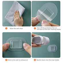WMSD Porta Scopa a Muro Porta Scopa a Muro Portaoggetti per Uso Domestico Appendiabiti per Scopa Appendiabiti per mop Cucina Bagno Organizer