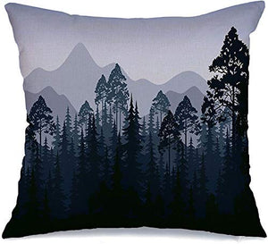 Copridivani Cuscini DivanoFirtree Natura Orizzontale Notte Contour Foresta Alberi Crescita Parchi Parco Viola Design Esterno Nero copricuscini 45X45CM