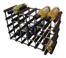 DS Wineware - Portabottiglie tradizionale da 30 bottiglie da vino, completamente assemblato, certificato FSC, in pino scuro, mogano, 6 x 4