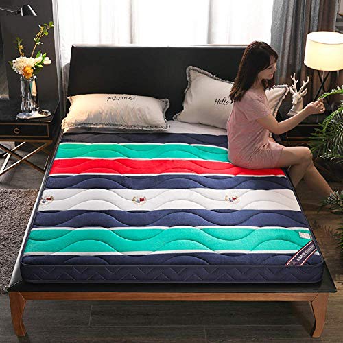 GJJSZ Materasso Materasso Traspirante per Dormire,Cuscino futon Giapponese Trapuntato in Flanella,coprimaterasso Pieghevole Spesso coprimaterasso in Velluto per dormitorio Domestico-k Twin