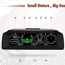 Whiie891203 Guardia Auto Intelligente, Display Head-Up per Auto HUD GPS Tachimetro Inclinometro Digitale Inclinazione Manometro (170mm X 70mm X 60mm) Nero
