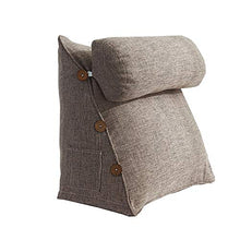 XAWV Indietro Wedge Cuscini Triangolo Lombare Grande Cuscino in Vita Back Pad Divano Poltrona Ufficio Schienale Supporto Cuscino,Marrone,42x45x22cm