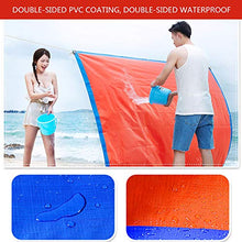 AT Telone impermeabile resistente, blu-arancione, panno antipioggia in PE spesso 0,32 mm, con occhiello, utilizzato per mobili da esterno, articoli vari, protezione solare, 160 g / ㎡ / A