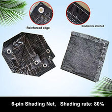 Rete ombreggiante Paralume A 6 Pin in Tessuto Nero con Paralume, Copertura in Rete Resistente Ai Raggi UV 80% per Piante da Giardino (Dimensioni : 3x4M)