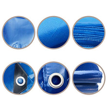 ZZYE Telo Coperchio del telo - Spessore impermeabile, resistente ai raggi UV, rotondo a prova di tech a prova di annaffiatoio con occhielli e bordi rinforzati, blu, spessore 0,4 mm, 450g / m2 telo imp