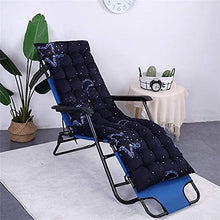 eewopjkj Cuscino per Lettino Supporto per Schienale Alto Addensare Cuscino per Sedia Relax Extra-Large Cuscino reclinabile Cuscini per Sedia a Dondolo Cuscini da Giardino-Navy-a 48x155cm