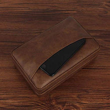 Humidars Cigar Humidor - portasigari Cigar Humidor di legno Viaggi Cedar pelle 4 tubo porta Cigar Box for i sigari all'aperto Humidor Box mantenerlo fresco .Scatola di immagazzinaggio di cigari di gra