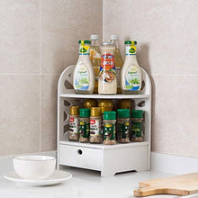 LiuliuBull W Portachiavi in Legno di plastica con cassetto Triangolazione Multistrato Bagno Bagno Bagno Bagno Stoccaggio angolare