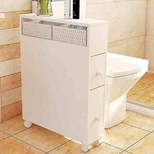XIAOYAN Tavolino Armadietto da Bagno a Terra Armadietto da Bagno Armadietto da Bagno Impermeabile Multiuso (Colore : Bianca)