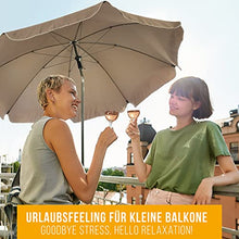 4smile ombrellone SunnyJoy - ombrellone da balcone Ø 200cm, regolabile in altezza e inclinazione, UV 50+ - i piccoli ombrelloni creano un ambiente