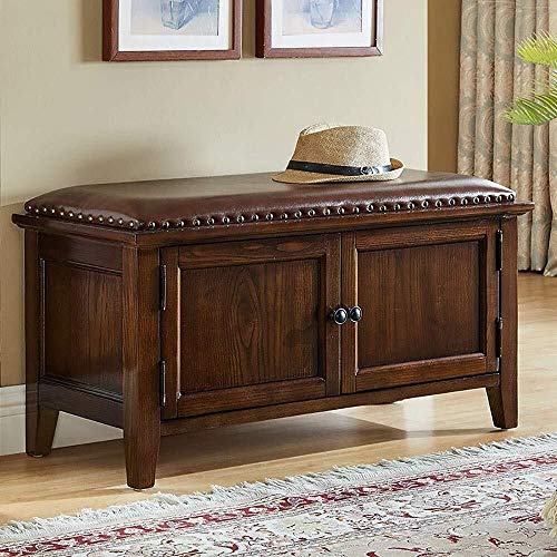 YANG Alta Grade Poggiapiedi Ottomana Bagagli Cassa di Legno Change Scarpe Banco del Pattino tormenta Guardaroba Imbottito Dressing Table Sgabello Carico 300kg (Color : B, Size : L/70CM)