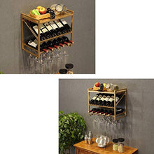 FWZJ Wine Lovers/Wall Mounted Wine Rack Bottle & Glass Holder Cork Storage Store Red, White, Champagne Come with 12 Cork Wine Charms Home & Kitchen Décor Storage Rack Hangin