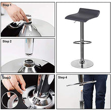 JISHIYU-Q Set di 1/2 PCS Regolabile Girevole Sgabelli, Cuoio Ascensore con Chrome Base sgabelli da Bar, Pub Sedie contatore Diningroom/contatore/Cucina Mobili for la casa (Bianco Nero) Sedia girev