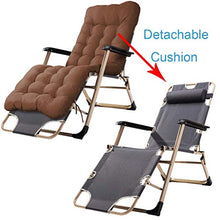 SHUAIIJUAN Sedia per il tempo libero domestico s |Heavy Duty Patio sedie pieghevoli regolabili sdraiata con cuscino |Sdraio da giardino Sedia da giardino reclinabile Yard Beach Garden, 330lb Capacità