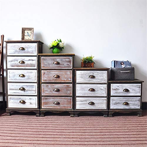 Comodino Scaffale di legno del comodino del comodino del comodino con il tavolino di estremità del telefono del cassetto del recipiente for piccolo spazio ( Color : Brown , Size : Three floors )