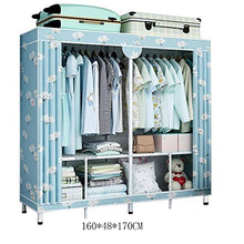 JJZXT Guardaroba Semplice noleggio di Installazione Cloth Armadio Pieghevole in Camera da Letto casa Dormitorio Bagagli pensile