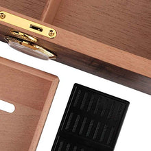 Liukouu Portasigari, Portatile 120 Sigari Grande capacità Scatola per Sigari in Legno Leggero Ermetico Scatole di Sigari con Umidificatore per Gli Amanti dei Sigari
