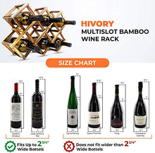 Delgeo Portabottiglie per Vino in Legno Portabottiglie Autoportante, 10 Bottiglie da Appoggio Portabottiglie da Appoggio per Vino da Appoggio per Vino Bianco Rosso