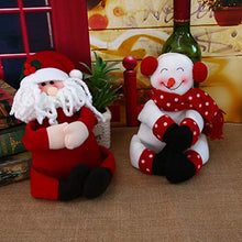 Amosfun Copri Bottiglia di Vino di Natale Hugger Cartoon Pupazzo di Neve Protezione Bottiglia di Champagne Toppers Bottiglia di Vino per Decorazioni Natalizie