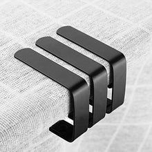 Clip per tovaglia Mollette per tovaglia Pinza per tovaglia realizzata in acciaio inox triangolare antiscivolo (nero)