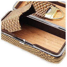 NIHAOA Accessori del Sigaro Caso Tubo Cigar corrosione Cigar Box-Classy Brown Modello Leather con Il Regalo Cutter Set Buon apporto di umidità