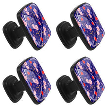 Cupido carino e cuore Pomelli per Porta Set di 4 Pomelli per Mobili Manopole per Cassetti Cucina Armadio Vetro
