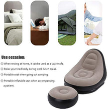 ZWNLL - Divano gonfiabile portatile con poggiapiedi, pieghevole, pieghevole, per casa, interni, esterni, campeggio, giardino