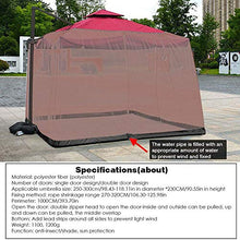Zanzariera Ombrellone Ombrellone da Patio Schermo a Rete Resistente ai Raggi UV Zanzariera Gazebo Zanzariera Copertura a Rete per Patio Tavolo Ombrello Mobili da Ponte Copertura in Rete