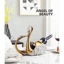 XLBAXLJ Incolla Drill Swan Wine Rack, Blu Fumetto Creativo Sveglio del Vino della casa cremagliera Champagne Decorazioni per la Veranda Ufficio Soggiorno Camera da Letto