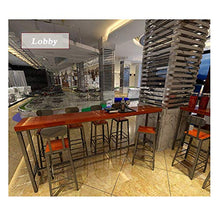 MMWYC Sgabello Cucina Sedia/Bar Stool/Alto Sgabello/Seat/Bar Sedia, Moderno Stile Industriale/Solido Gambe in Legno e Sedia di Ferro, for Counter/Cafe/Cucina/Colazione/Pub & Conserva