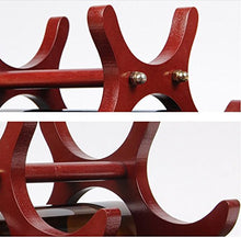 GJSN Portabocchiaia, Desktop Rosso Scuro Semplice e Resistente Posto Solido e Stabile 6 Bottiglie Di Vino Decorazione Creativa