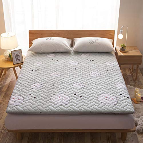 GEDHH Materasso Futon, Letti Futon Tatami Giapponesi, Letto Pieghevole Singolo/Doppio Dormitorio per Studenti/Camera da Letto/Soggiorno/Materasso a Terra, 6 cm di Spessore,B,150 * 200cm/59 * 79inch