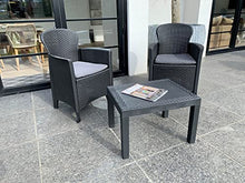 Maury's Salotto da Giardino Akita 3pz Antracite con Cuscini … (Antracite)