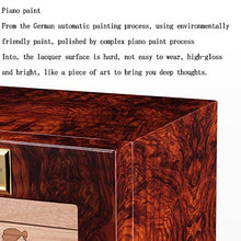 WRJY Umidificatore per sigari Alcool Naturale Legno di Cedro Verniciato a Pianoforte Armadietto antiumidità per sigari Traspirante Cassetto a Tre Strati Igrometro Esterno capacità 50