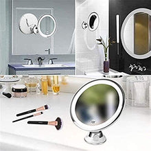 Specchio da bagno, anti-appannamento, specchio da Specchio da bagno a LED illuminato impermeabile, specchi 10x ingrandimento da 8 "grande vanità da viaggio illuminato da tavolo dimmerabile daylight da