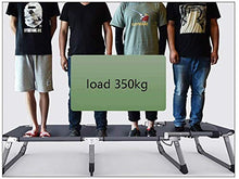 XUSHEN-HU Sedia Pieghevole Heavy Duty con Cuscino, Grigio Extra Largo Sdraio for Il Campeggio Esterno, 350kg